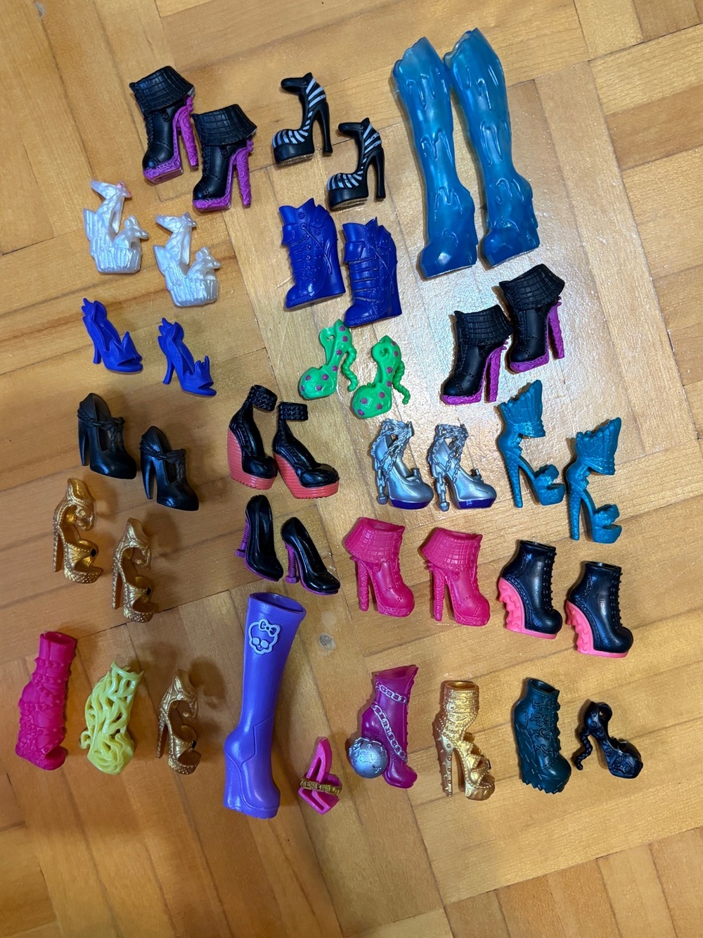 monster high dolls shoes boots heels lot